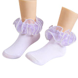 Beads ruffle socks