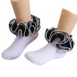 Beads ruffle socks