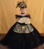 Black Swan Princess Girl's Gown - Sazzy design