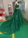 Emerald Green ladies Gown
