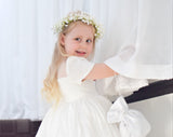 Raven Zia - Layla short sleeves lace tulle Wedding Flower girl dress