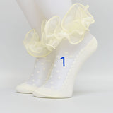 Colour ruffles socks