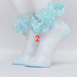 Colour ruffles socks