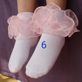 Colour ruffles socks