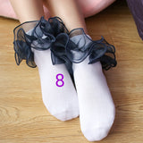 Colour ruffles socks
