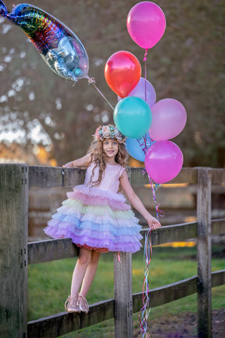 Raven Zia - Zoe rainbow glitter cupcake dress