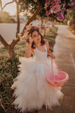 Raven Zia - Matylda backless tulle flower girl dres