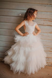 Raven Zia - Matylda backless tulle flower girl dres