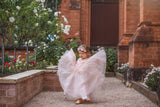 Raven Zia - Blush Pink tulle flower girl dress