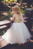 Raven Zia - Grace  tulle champagne sequins dress