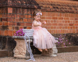 Raven Zia - Blush Pink tulle flower girl dress