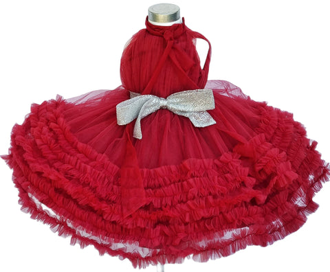 Raven Zia - Vera burgundy tulle dress (made to order)