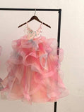 Pink butterflies gown